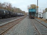 Tank cars&and hoppers line the elevator sidings